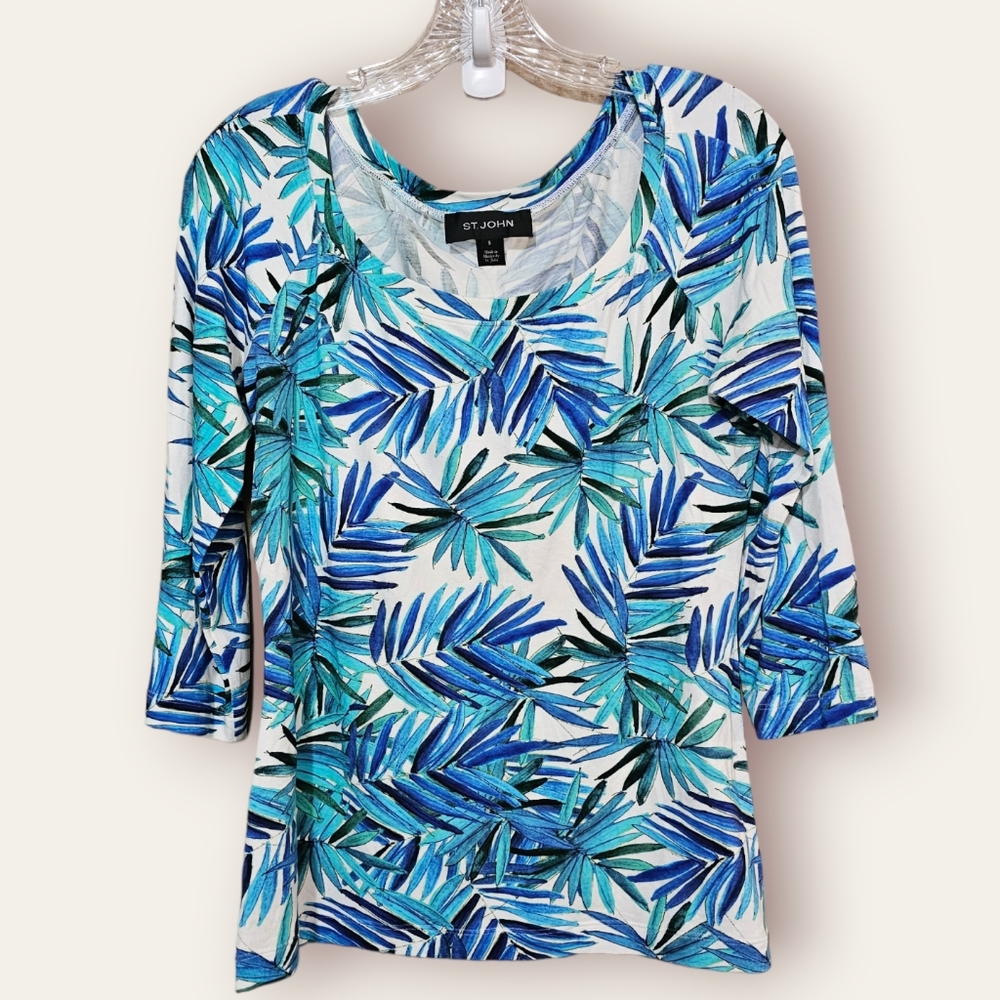 ST. John 3/4 Sleeve Blouse Size Small !